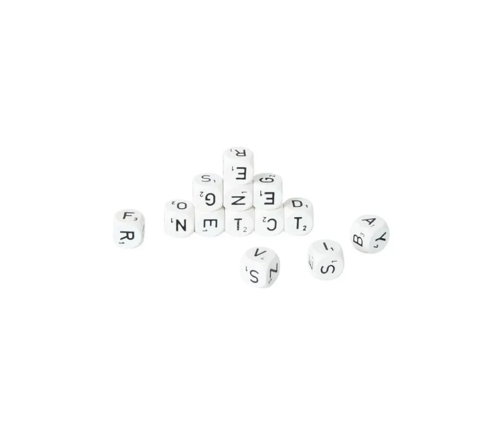 Tout Pour le Jeu Lot de 13 dés lettres alphabet