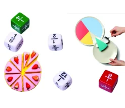 Tout Pour le Jeu Lot de 6 dés mathématiques fractions