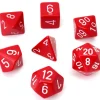 Tout Pour le Jeu Lot de 7 dés multi-faces opaques ROUGE