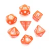 Tout Pour le Jeu Lot de 7 dés multi-faces opaques ORANGE