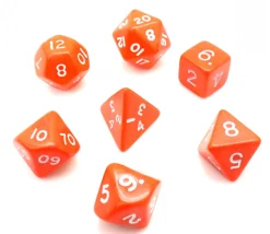 Tout Pour le Jeu Lot de 7 dés multi-faces opaques ORANGE