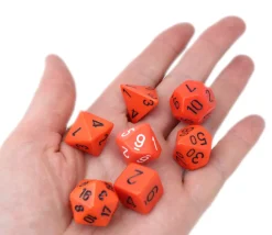 Tout Pour le Jeu Lot de 7 dés multi-faces opaques ORANGE