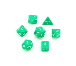 Tout Pour le Jeu Lot de 7 dés multi-faces opaques VERT
