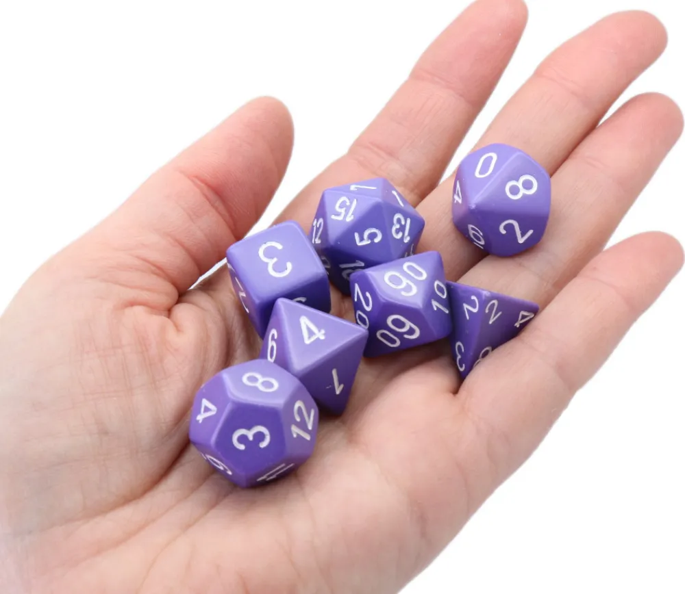 Tout Pour le Jeu Lot de 7 dés multi-faces opaques VIOLET