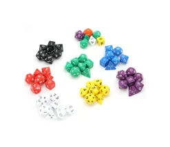 Tout Pour le Jeu Lot de 7 dés multi-faces opaques NOIR