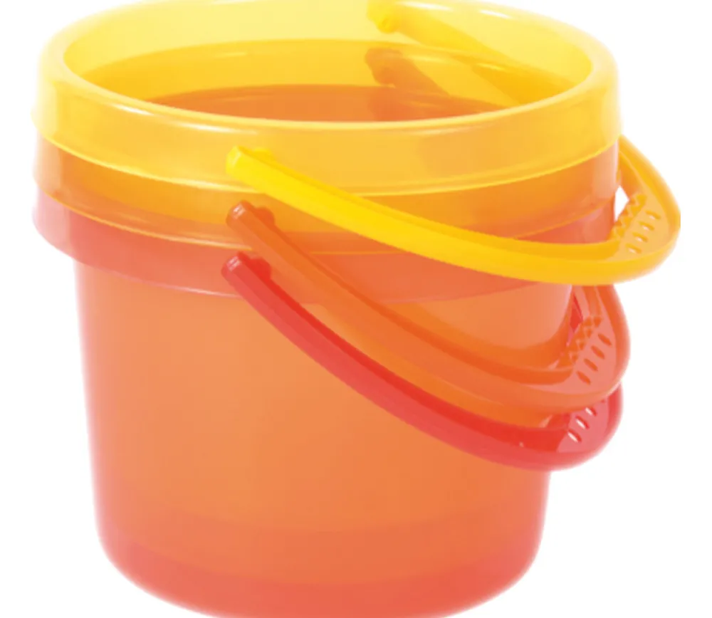 Tout Pour le Jeu Lot de 6 Seaux en plastique coloré transparent