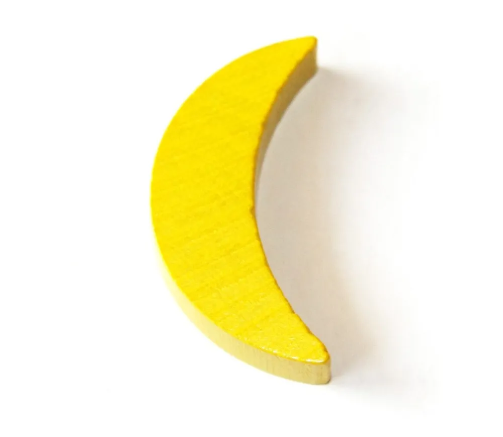 Tout Pour le Jeu Lune jaune 35 x 18 x 8 mm en bois