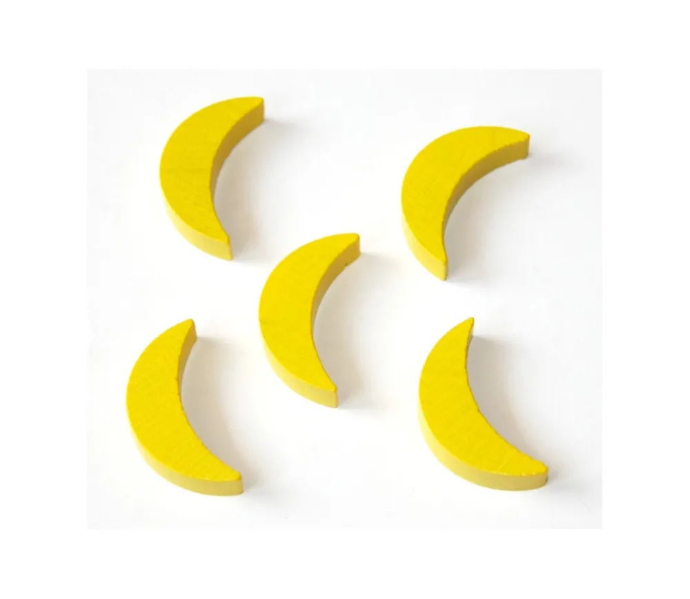 Tout Pour le Jeu Lune jaune 35 x 18 x 8 mm en bois