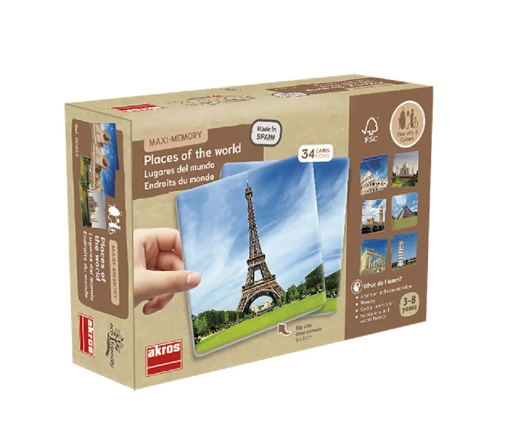 Enfant Tout Pour le Jeu Maxi mémo : Lieux dans le monde