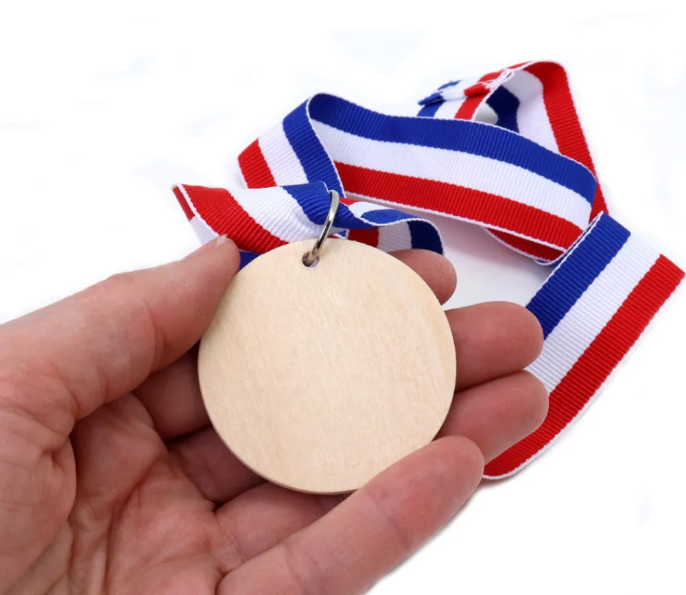 Tout Pour le Jeu Médaille en bois neutre à personnaliser pour jeu ou cadeau
