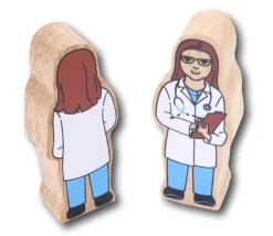 Tout Pour le Jeu Médecin en bois 100 x 40 x 25 mm personnage jeu