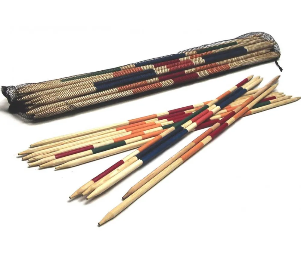 Tout Pour le Jeu Mikado bois géant 80 cm AVEC filet de rangement
