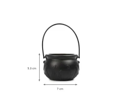 Tout Pour le Jeu Mini chaudron plastique noir 7 cm