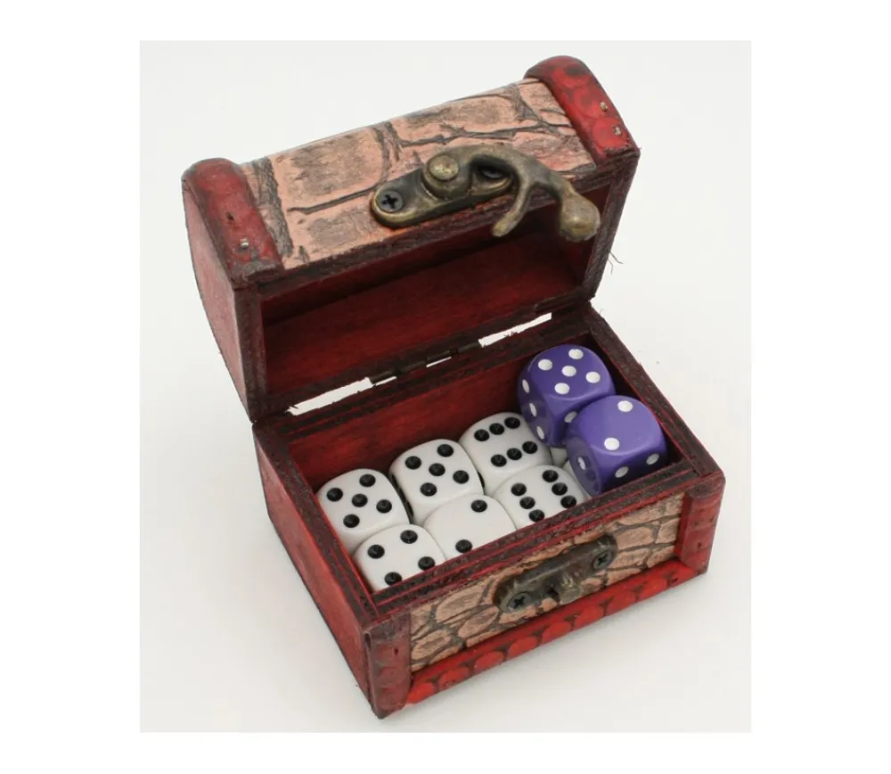 Tout Pour le Jeu Mini coffre bois décoré 7 x 5.5 x 6 cm pour trésor