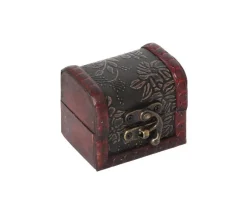 Tout Pour le Jeu Mini coffre bois décoré 7 x 5.5 x 6 cm pour trésor