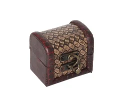 Tout Pour le Jeu Mini coffre bois décoré 7 x 5.5 x 6 cm pour trésor