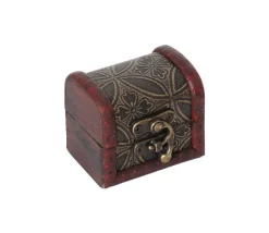 Tout Pour le Jeu Mini coffre bois décoré 7 x 5.5 x 6 cm pour trésor