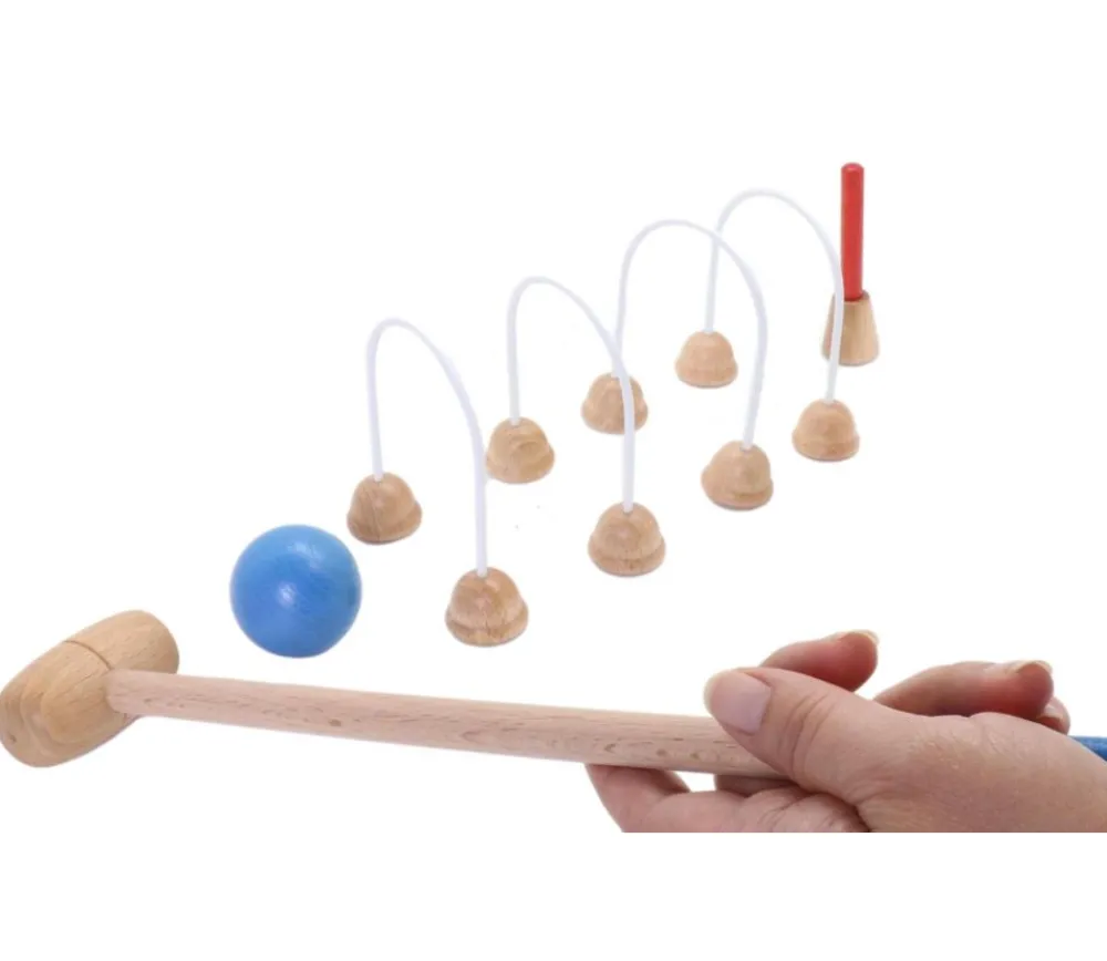 Tout Pour le Jeu Mini Croquet en bois 4 joueurs TABLE ou intérieur en coffret