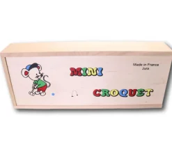 Tout Pour le Jeu Mini Croquet en bois 4 joueurs TABLE ou intérieur en coffret
