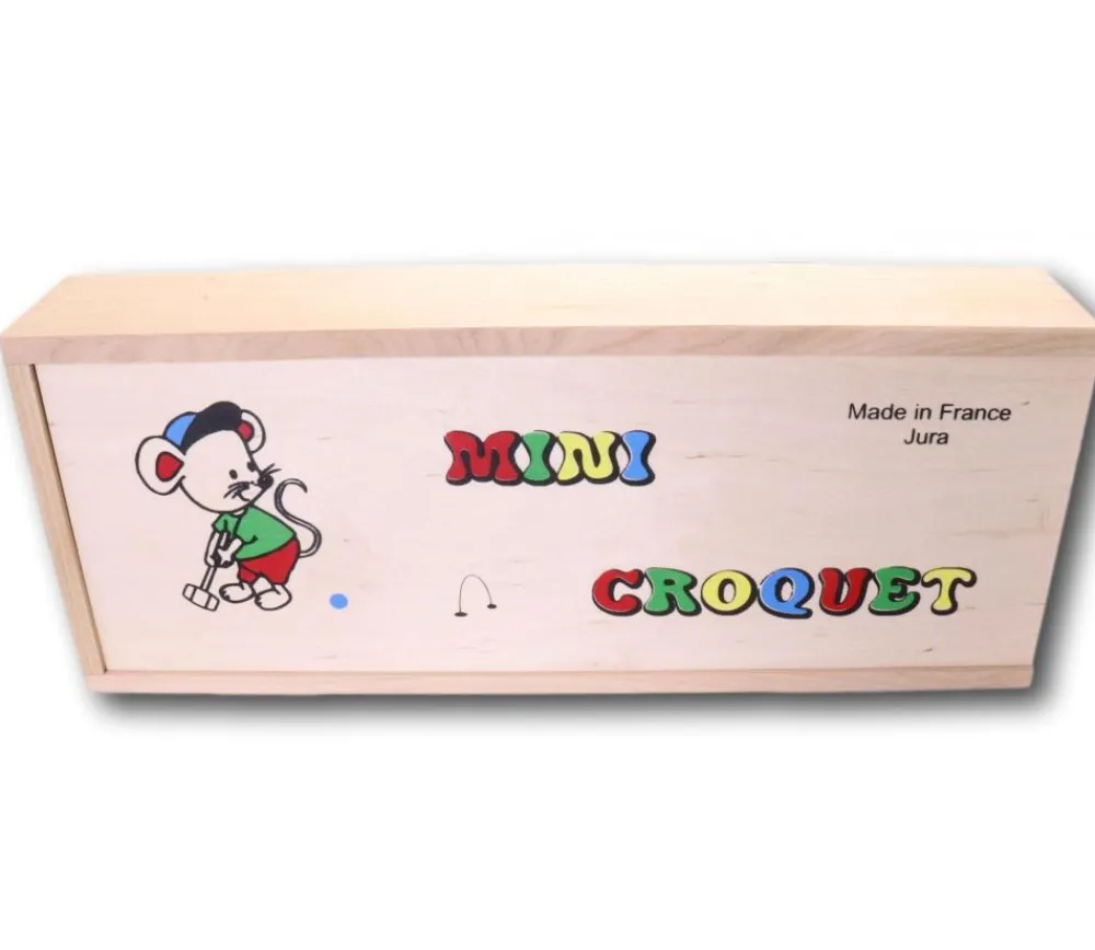 Tout Pour le Jeu Mini Croquet en bois 4 joueurs TABLE ou intérieur en coffret