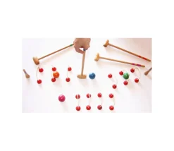 Tout Pour le Jeu Mini Croquet en bois 4 joueurs TABLE ou intérieur en coffret