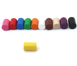 Tout Pour le Jeu Mini cylindre 10x15 mm en bois coloré pour jeu à l'unité