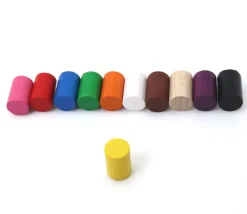 Tout Pour le Jeu Mini cylindre 10x15 mm en bois coloré pour jeu à l'unité