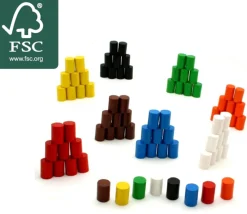 Tout Pour le Jeu Mini cylindre 10x15 mm en bois coloré pour jeu à l'unité