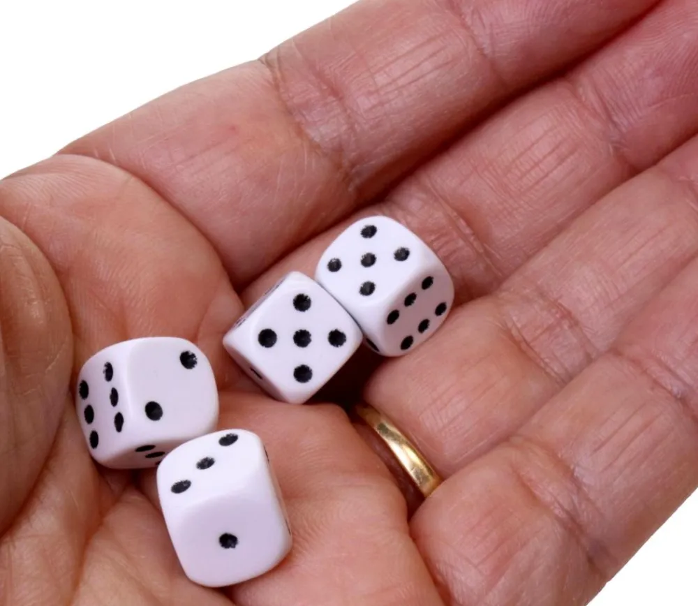 Tout Pour le Jeu Mini Dé à jouer blanc 1 cm points de 1 à 6