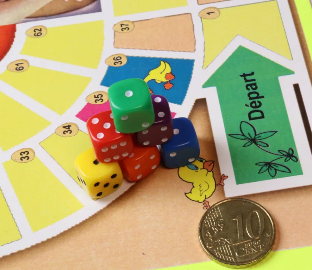 Tout Pour le Jeu Mini Dé à jouer coloré 1 cm points de 1 à 6 couleur au hasard