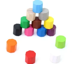 Tout Pour le Jeu Mini octogone 10x10 mm en bois coloré pour jeu à l'unité