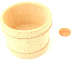 Tout Pour le Jeu Mini panier en bois de 59 x 45 mm - baquet rond