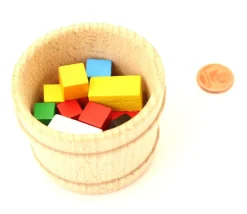 Tout Pour le Jeu Mini panier en bois de 59 x 45 mm - baquet rond