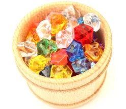 Tout Pour le Jeu Mini panier en bois de 59 x 45 mm - baquet rond