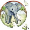 Tout Pour le Jeu Mini puzzle rond éléphant 9 cm 33 pièces Curiosi