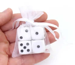 Tout Pour le Jeu Mini Sac tissu transparent 5 x 7 cm blanc