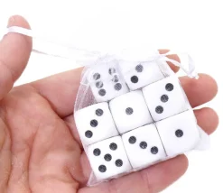 Tout Pour le Jeu Mini Sac tissu transparent 8 x 6 cm blanc