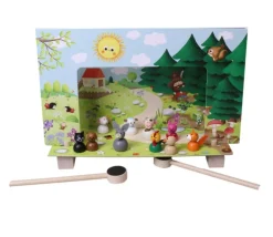 Enfant Tout Pour le Jeu Mini théâtre en bois animaux de la ferme