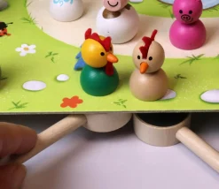 Enfant Tout Pour le Jeu Mini théâtre en bois animaux de la ferme