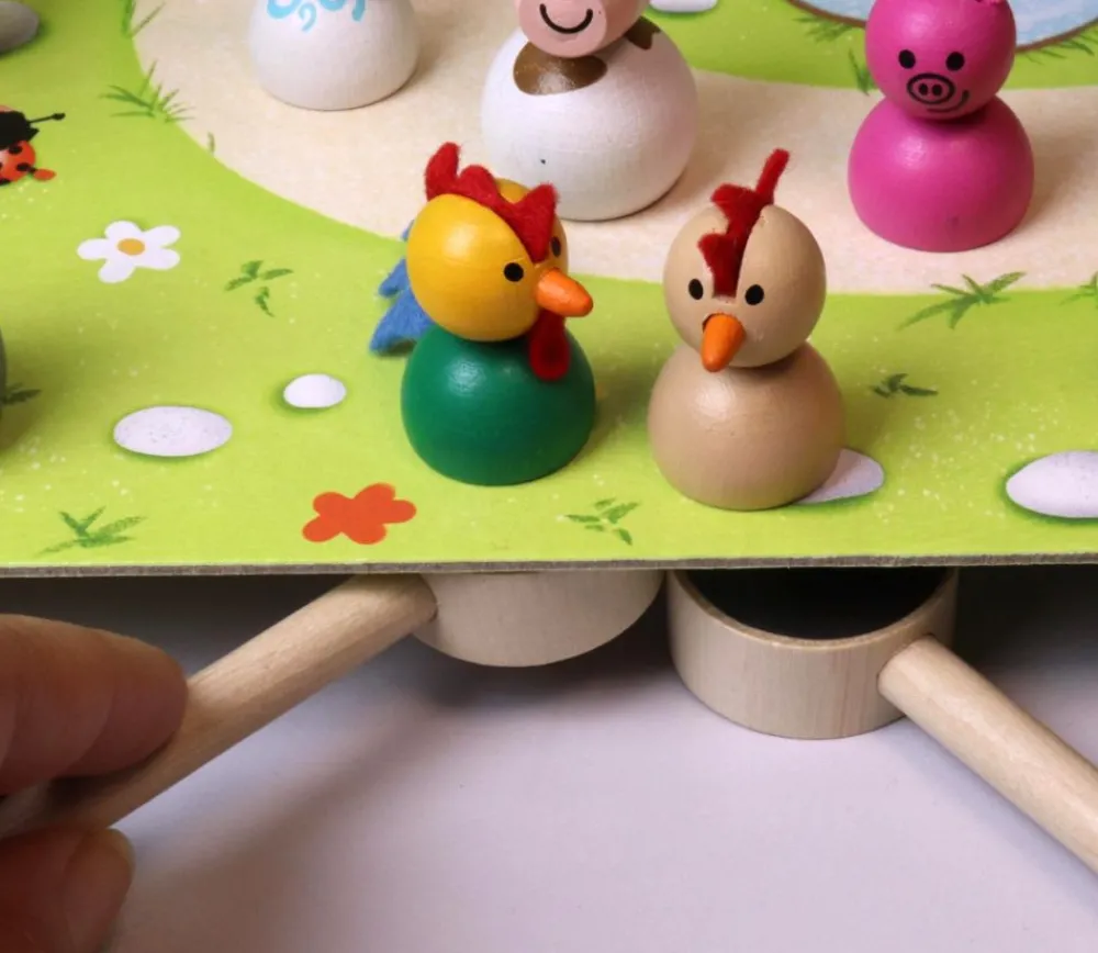 Enfant Tout Pour le Jeu Mini théâtre en bois animaux de la ferme