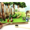 Enfant Tout Pour le Jeu Mini théâtre en bois Petit Chaperon rouge