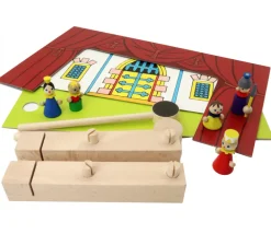 Enfant Tout Pour le Jeu Mini théâtre en bois thème château chevalier/princesse