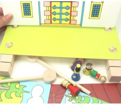Enfant Tout Pour le Jeu Mini théâtre en bois thème château chevalier/princesse