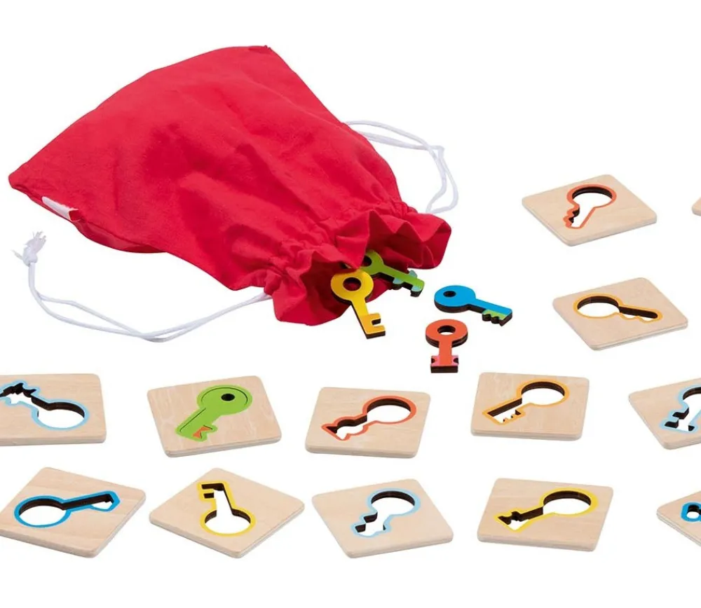 Tout Pour le Jeu Mémo trouve la clé - jeu en bois