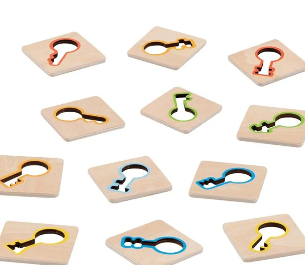 Tout Pour le Jeu Mémo trouve la clé - jeu en bois