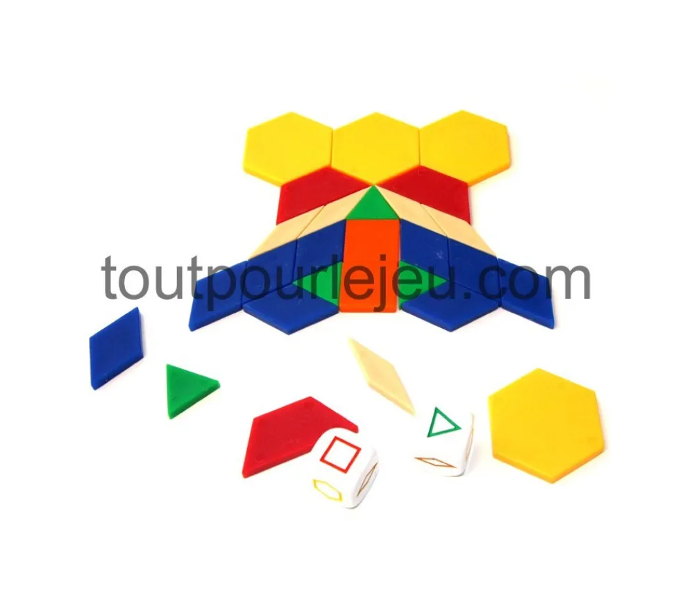 Tout Pour le Jeu Mosaïque logique lot de 250 pièces formes géométriques