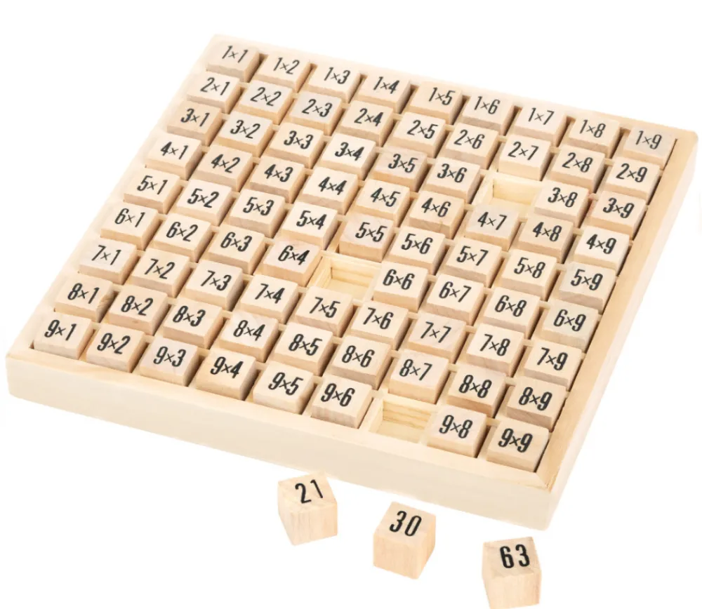 Tout Pour le Jeu Multiplication - table de calcul bois naturel