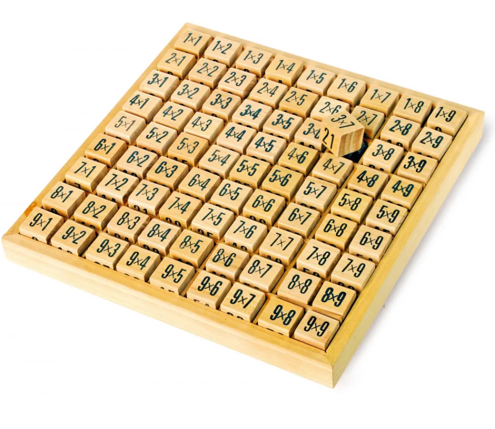 Tout Pour le Jeu Multiplication - table de calcul bois naturel