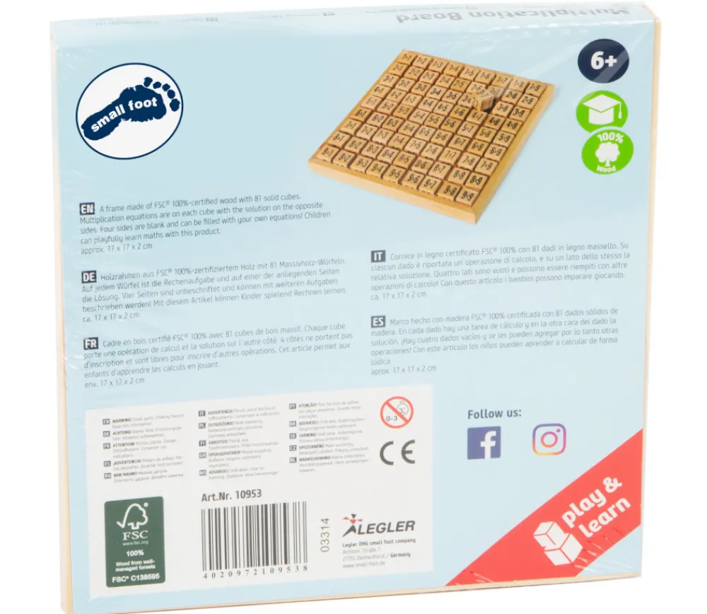 Tout Pour le Jeu Multiplication - table de calcul bois naturel