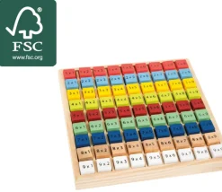 Tout Pour le Jeu Multiplication - table de calcul bois multicolore